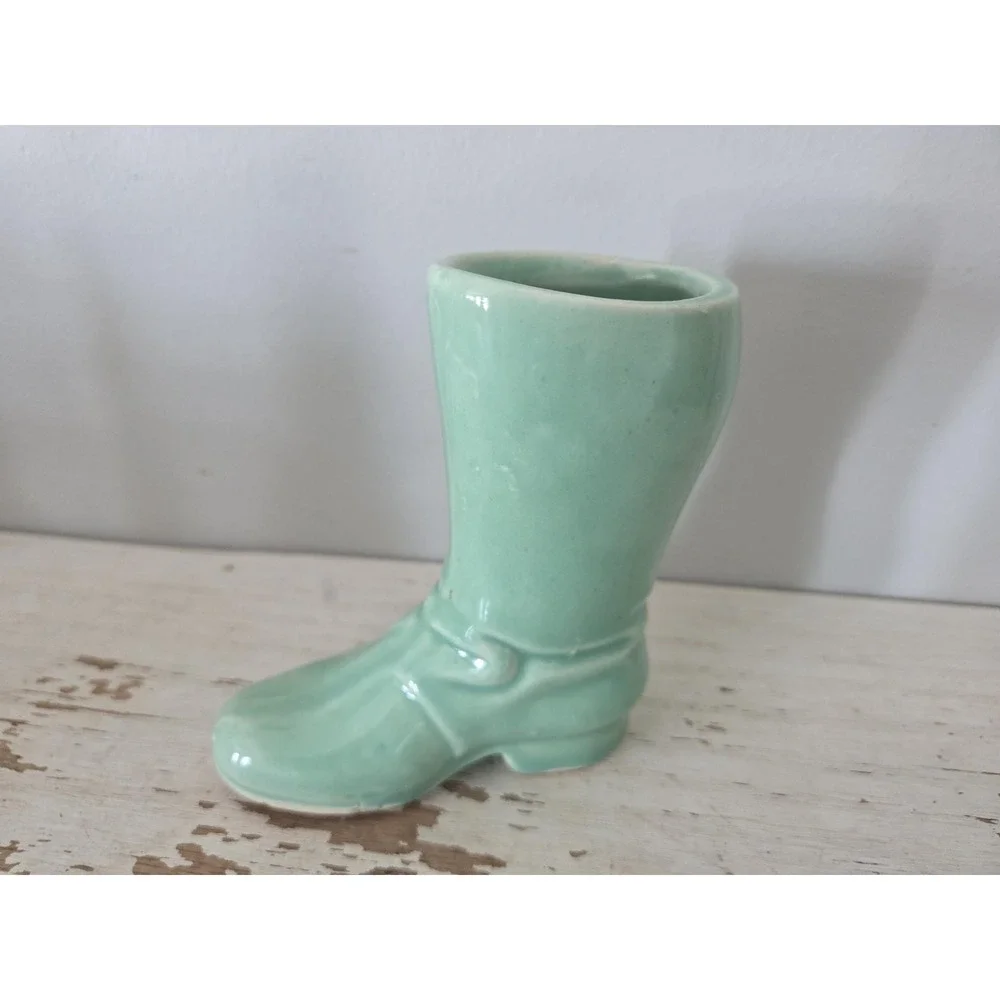 Vintage McCoy Planters, Boot, Pig & Elephant, Jade Green, 1950's